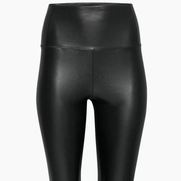 Aritzia Wilfred Free Daria Leather Leggings - Size Small Black High Waisted - Picture 2 of 2